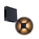 Arandela Trevo 4 facos Ajustáveis Minimalista Led 4w Branco Quente 3000k Completa Ideal Para destacar parede