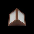 Arandela triangular 17cm marrom