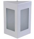 Arandela Triangular Zurique 2 Vidros Branco - Nobre