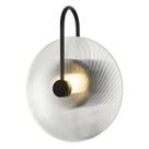 Arandela Vinyl Preto Vidro Circular Fosco 5w VIN1AR01PT030