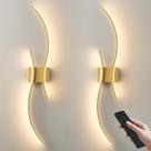 Arandelas de parede KARTOOSH LED Gold Wireless com controle remoto de 100 cm