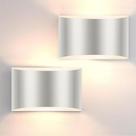 Arandelas de parede LED FOLKSMATE Silver 10W Warm White 120V