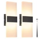 Arandelas de parede LED TRLIFE reguláveis 12 W 3000 K brancas quentes (pacote com 2)