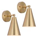 Arandelas de parede MWZ Gold, pacote com 2 unidades, Metal Shade 110V