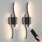 Arandelas de Parede Recarregáveis WOSHITU Pretas 60cm com Controle Remoto 2 Unidades Arandelas de Parede Recarregáveis WOSHITU Pretas 60cm com Controle Remoto 2 Unidades