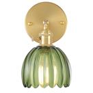 Arandelas de parede Shenmoyl Vintage Green Tulip Glass Abajur