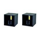 Arandelas LED 2W 3000 K Preta Mini Facho Ajustável Makled Desing moderno e Discreto