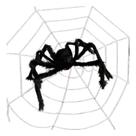 Aranha De Pelúcia Peluda Gigante 75cm Decoração Halloween Decorativa Parede Teto Teia Decoração Enfeite
