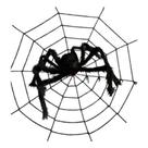 Aranha De Pelúcia Peluda Gigante 75cm Decoração Halloween Decorativa Parede Teto Teia Decoração Enfeite