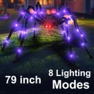 Aranha gigante de Halloween BEABOO 2m com 36 luzes roxas