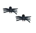 Aranha Negra De Borracha Kit Com 2 Unidades