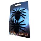 Aranha Veludo Preta C/2 Halloween Decoração Enfeite Aranha Veludo Preta C/2 Halloween Decoração Enfeite