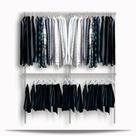 Arara cabideiro aramado trilho parede closet loja suspenso Br 1,90 m