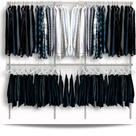 Arara cabideiro aramado trilho parede closet loja suspenso Br 2,50 m Arara cabideiro aramado trilho parede closet loja suspenso Br 2,50 m