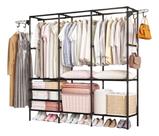 Arara Cabideiro Para Roupa Triplo Cabides Sapateira Multiuso
