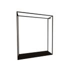 Arara Cabideiro U - PRETO + MDF Branco - 1 trava - 150x50x190h cm - CAB19015050PTOBCO1T