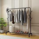 Arara Closet Cabideiro Com 1 Prateleira De Aço 110cm X150cm Expositor de roupas de chao com ganchos Arara Closet Cabideiro Com 1 Prateleira De Aço 110cm X150cm Expositor de roupas de chao com ganchos