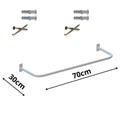 Arara de Parede reta completa 70cm (branca)