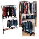 Arara de Roupa 2 níveis mais de 100 cabides com Sapateira