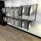 Arara de roupas closet quarto com 14 peças cremalheira 300x100 cm cor preto modelo clst1b366