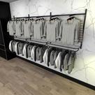 Arara de roupas closet quarto com 16 peças cremalheira 300x100 cm cor preto modelo clst1b437