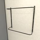 Arara de roupas closet quarto com 4 peças regulável 100x100 cm cor preto modelo clst1p16