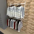Arara de roupas closet quarto com 6 peças cremalheira 100x100 cm cor branco modelo clst1p26