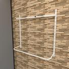 Arara de roupas closet quarto com 6 peças regulável 100x100 cm cor branco modelo clst1p26