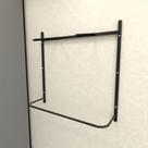 Arara de roupas closet quarto com 6 peças regulável 100x100 cm cor preto modelo clst1p26