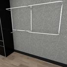 Arara de roupas closet quarto com 9 peças regulável 200x100 cm cor branco modelo clst1b248