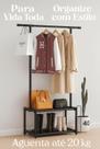 Arara De Roupas Organizador Com Sapateira E Cabideiro Ideal Para Quarto Closet Loja