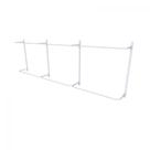 Arara de roupas para loja quarto closet 10 peças regulável 300x100 cm cor branco kit clst1b362