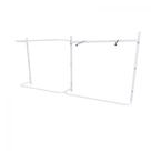 Arara de roupas para loja quarto closet 9 peças regulável 200x100 cm cor branco kit clst1p131