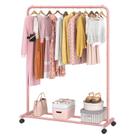 Arara de Roupas Simple Trending Rosa com Rodinhas