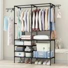 Arara Dupla Closet Sapateira Cabideiro C/ Prateleiras Preto