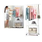 Arara Organizadora De Roupas e Sapatos Movel Com Rodas Prateleiras Cabideiro Casa Closet Sapateira Decoraçao Studio