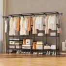 Arara Para Roupas Closet Cabideiro e Sapateira Organizadora Multiuso 4 Partes