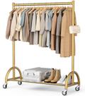 Arara para Roupas MISSLO Reforçada 109x38x168 cm Dourada Arara para Roupas MISSLO Reforçada 109x38x168 cm Dourada
