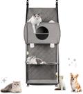 Árbol Colgante para Gatos Wakytu, Escalador Montado en Puerta de 4 Niveles Árbol Colgante para Gatos Wakytu, Escalador Montado en Puerta de 4 Niveles