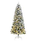 Árbol de Navidad Artificial Plegable vidaXL 210 cm Verde con Nieve