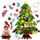 Árbol de Navidad de fieltro NUOKOU Montessori DIY 98x70 cm con luces