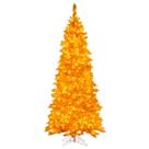 Árbol de Navidad Vickerman Amarillo Flocado 60 cm con 50 Luces LED