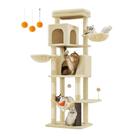 Árbol para Gatos Feandrea de 175 cm con Múltiples Niveles y Rascador