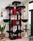 Árbol para Gatos Globlazer Gótico F80 para Gatos de Interior Negro Rojo