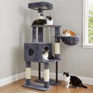 Árbol para Gatos Heybly HCT200SG para Gatos de Interior con Poste para Rascar