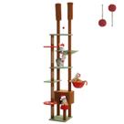 Árbol para Gatos PEQULTI Hongo Ajustable de Piso a Techo 230-252 cm Marrón Árbol para Gatos PEQULTI Hongo Ajustable de Piso a Techo 230-252 cm Marrón