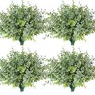Arbustos artificiais RECUTMS Plantas de vegetação Arbustos falsos x12