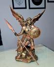 Arcanjo Anjo Rafael Lança E Escudo 23cm Resina Premium Lindo