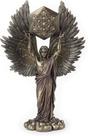 Arcanjo Metatron 34cm com cubo geométrico