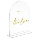 Arch Sign JINMURY, acrílico transparente de 5 x 7 polegadas com suporte, pacote com 10